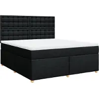 Syfax Boxspring met matras stof zwart 180x200 cm