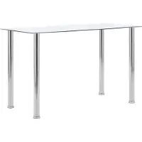 Syfax Eettafel 120x60x75 cm gehard glas transparant