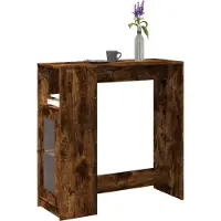 Prolenta Maison Exclusive - Barkruk met plank, gerookt eikenhout, 101x40x103,5 cm, houtvezel