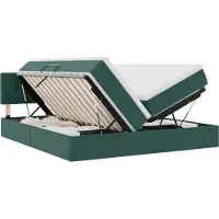 vidaXL Opbergbed met hoofdeinde 2 st Donkergroen