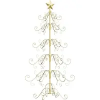 Syfax Metalen kerstboom, goudkleurig, 150 cm hoog, gepoedercoat staal