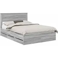 Syfax Bedframe met lade Grijs Sonoma 150 x 200 cm Ingenieurshout