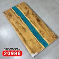 AEA Echtes Holz Wasserfall Tisch Epoxid Harz Esstisch Epoxy Tische Massive Möbel