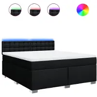 Syfax Boxspring met matras stof zwart 180x200 cm