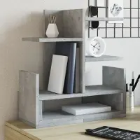 Prolenta Maison Exclusive - Bureauorganizer, betonkleur, 49x20x52,5 cm, houtvezel