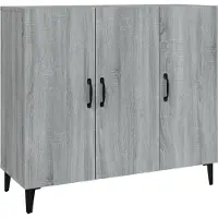 Syfax Dressoir 90x34x80 cm bewerkt hout grijs sonoma eikenkleurig
