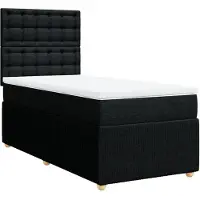 Syfax Boxspring met matras stof zwart 100x200 cm