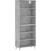 Syfax Hoge kast 69,5x32,5x180 cm bewerkt hout betongrijs