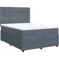 Syfax Boxspring met matras fluweel donkergrijs 140x200 cm