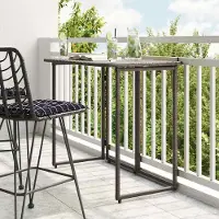 Prolenta Maison Exclusive - Opklapbare tuintafel, bruin, 90x51x75 cm, polyrotan