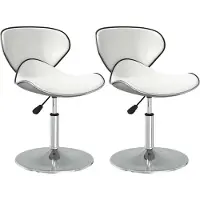 Syfax Eetkamerstoelen 2 st kunstleer wit