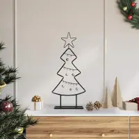 Prolenta Maison Exclusive - Metalen kerstboom, zwart, 60 cm, staal