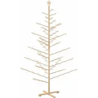 Syfax Houten kerstboom, natuurlijke stijl, 210 cm, massief grenenhout