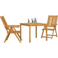 Syfax Tuin eettafelset 3 st Bruin Massief Acaciahout