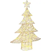 Syfax Kerstboom met 120 LED Warmwit 120,5 cm PET