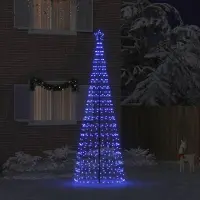 Prolenta Maison Exclusive - LED kerstboom EKENAS, 400 cm, 800 LED's, blauw, staal, blauw