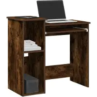Prolenta Maison Exclusive - Bureau met planken, gerookt eikenhout, 84x40x78 cm, houtvezel