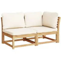 Syfax 2-delige Loungeset met kussens massief acaciahout