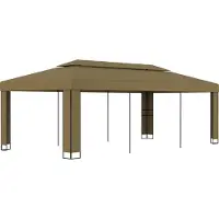 Syfax Prieel met dubbel dak 180 g/m² 3x6 m taupe