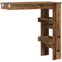 Syfax Bartafel wandgemonteerd 102x45x103,5 cm bewerkt hout oud hout