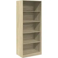 Syfax Kledingkast 80x50x200 cm bewerkt hout sonoma eikenkleurig