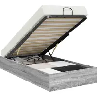 vidaXL Ottoman Bedframe Grijs Sonoma 80,5 x 200 cm Geconstrueerd hout