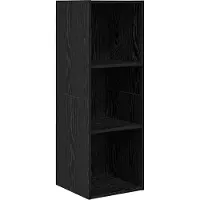 Syfax Tv-meubelset Zwart Eiken 37 x 37 x 107 cm Bewerkt hout