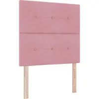 vidaXL LED Hoofdbord met LED-stripverlichting Roze 100 cm Fluweel