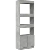vidaXL Hoge kast 63x33x180 cm bewerkt hout betongrijs