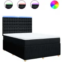 Syfax Boxspring met matras stof zwart 160x200 cm