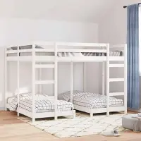 Prolenta Maison Exclusive - Drielags bedframe, wit, 160 x 200 cm