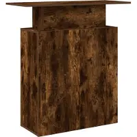 Syfax Receptiebalie 100x40x104 cm bewerkt hout gerookt eikenkleurig