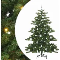 Syfax Kunstmatige Inklapbare Kerstboom Groen 150 cm PVC en staal