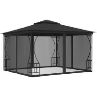Syfax Prieel met netten 300x300x265 cm antracietkleurig