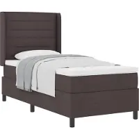 vidaXL Boxspring bed met matras Donkerbruin 200 x 100 cm Stof