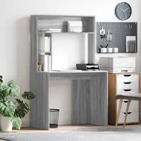 Prolenta Maison Exclusive - Bureau in Sonoma-grijs, 91 x 50 x 149 cm, gemaakt van houtvezel