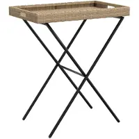 Syfax Dienbladtafel inklapbaar 65x40x75 cm poly rattan beige