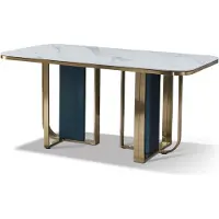 AEA Esstisch Edelstahl Stein Tische Design Möbel Italienische Einrichtung 160x90cm