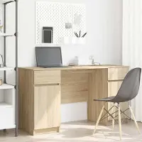 Prolenta Maison Exclusive - Eettafel met lade, Sonoma eikenhout, 140 x 49 x 76 cm, composiethout
