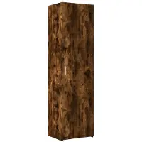 vidaXL Hoge kast 50x42,5x185 cm bewerkt hout gerookt eikenkleurig
