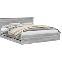 Syfax Bedframe met lade Grijs Sonoma 180 x 200 cm Ingenieurshout