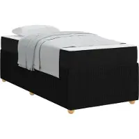 vidaXL Bedframe met matras Zwart 100 x 200 cm Stof