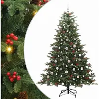 Syfax Kunstkerstboom Groen 210 cm PVC en Metaal en Plastic