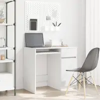 Prolenta Maison Exclusive - Bureau, wit, 86x49x76 cm, houtvezel