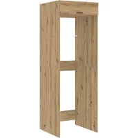 Syfax Wasmachinekast met deur, uitvoering: Artisan eikenhout, afmetingen: 67,5 x 68 x 200 cm
