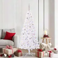 Prolenta Maison Exclusive - Kunstkerstboom, wit, 180 cm, gemaakt van PVC en staal
