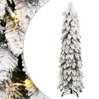 Syfax Kunstkerstboom met verlichting en sneeuw 80 LED's 150 cm