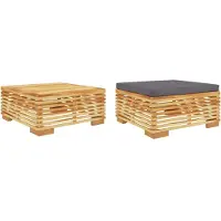 vidaXL 2-delige Loungeset massief teakhout