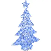 Syfax Kerstboom met 100 LED Blauw 120 cm Acryl