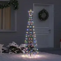Prolenta Maison Exclusive - LED kerstboom EKENAS 250 cm, 390 LED's, multicolor, staal